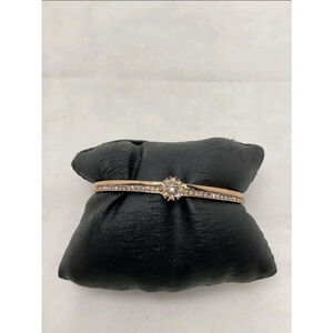 Givenchy Rose Goldtone Embellished Flower Bangle Bracelet | NWOT | 6.75"